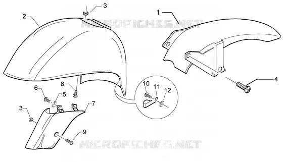 Front and rear mudguard