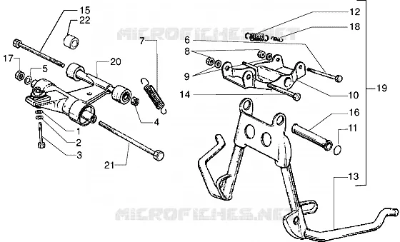 Central stand - Swinging arm