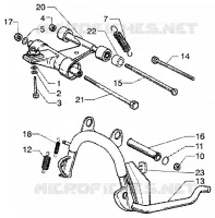 Central stand-swinging arm
