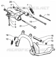 Central stand-swinging arm