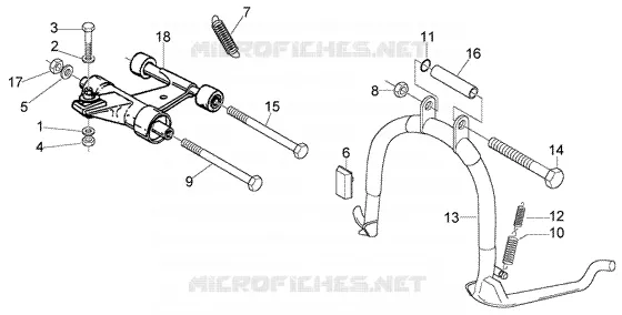 Central stand-swinging arm