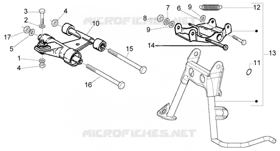 central stand-swinging arm
