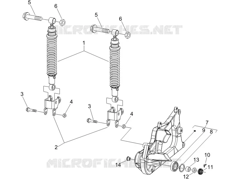 Rear suspension - Shock absorber/s