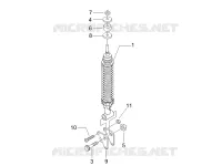 Rear suspension - Shock absorber/s