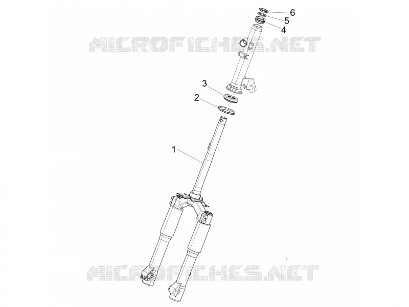 Fork/steering tube - Steering bearing unit