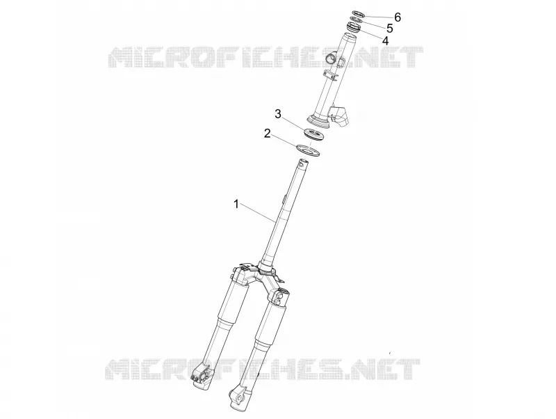 Fork/steering tube - Steering bearing unit