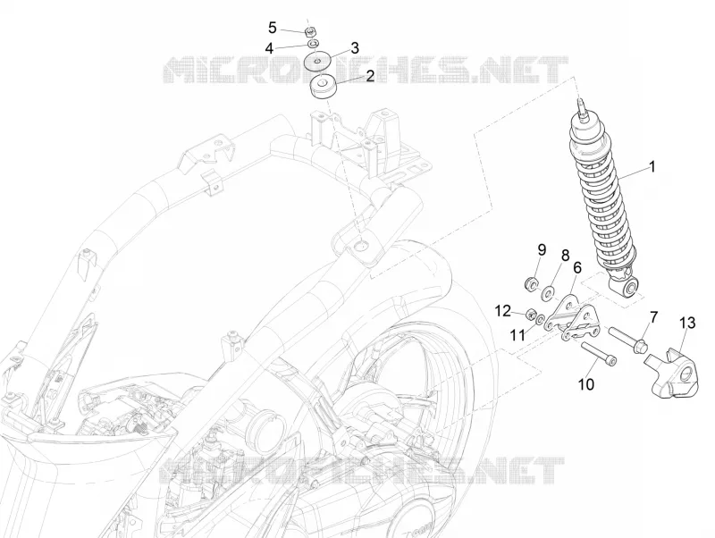Rear suspension - Shock absorber/s