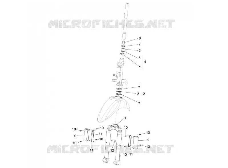 Fork/steering tube - Steering bearing unit