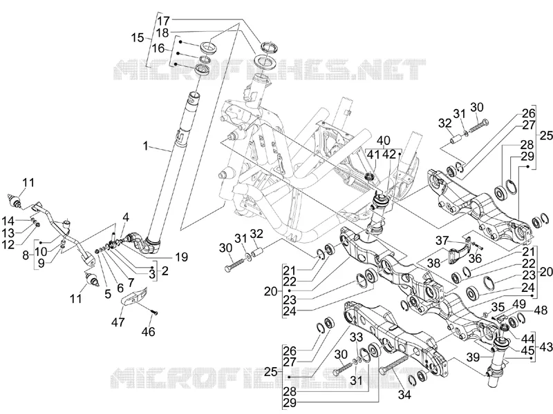 Fork/steering tube - Steering bearing unit