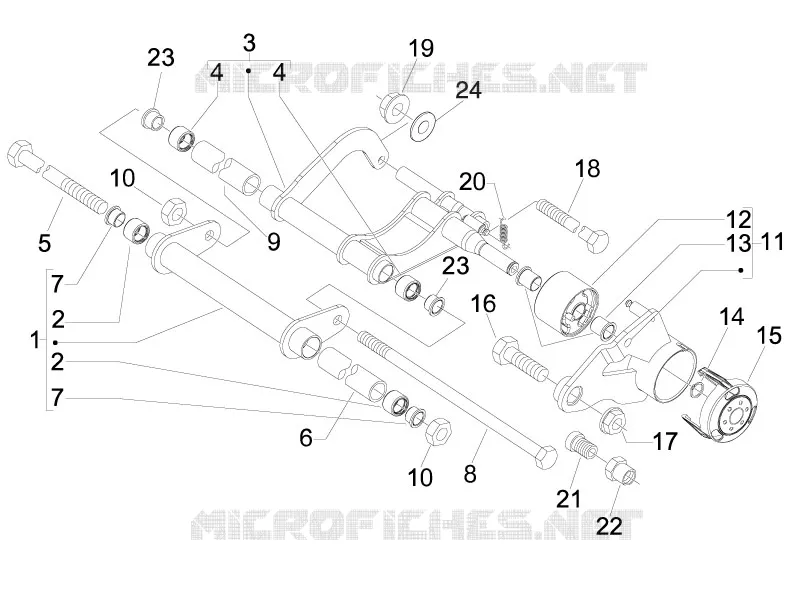 Swinging arm