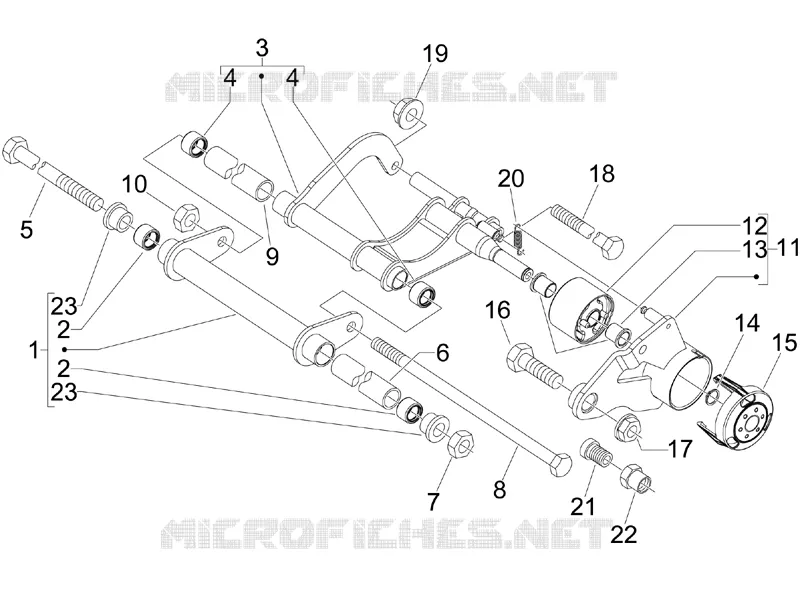 Swinging arm