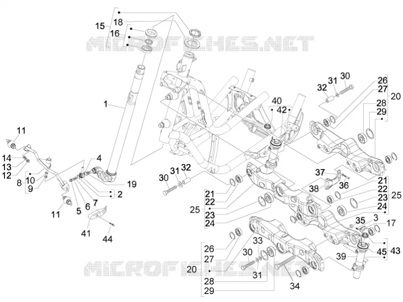 Fork/steering tube - Steering bearing unit