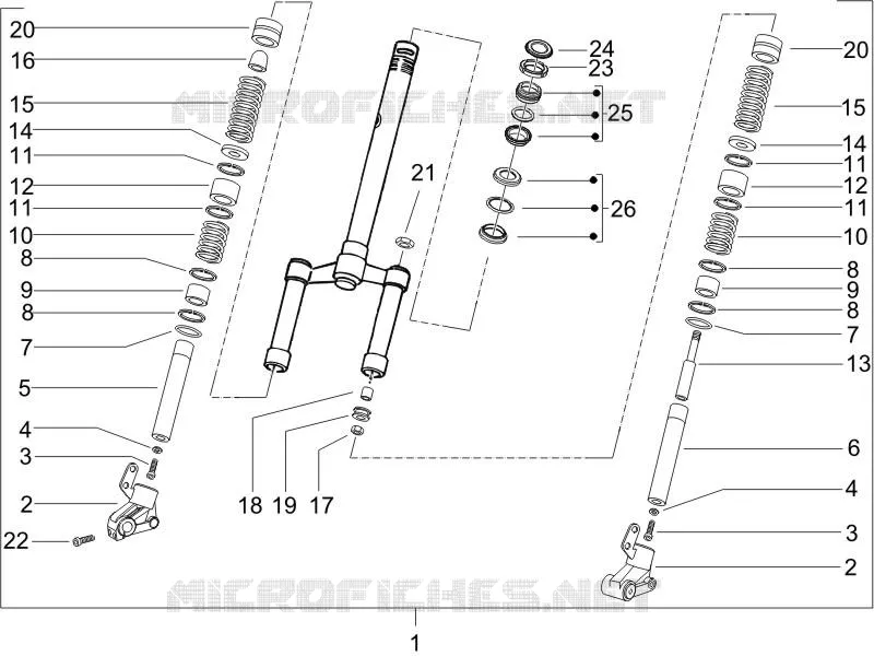 Fork/steering tube - Steering bearing unit