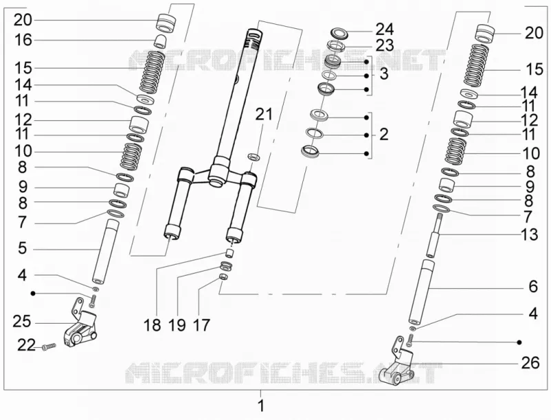Fork/steering tube - Steering bearing unit