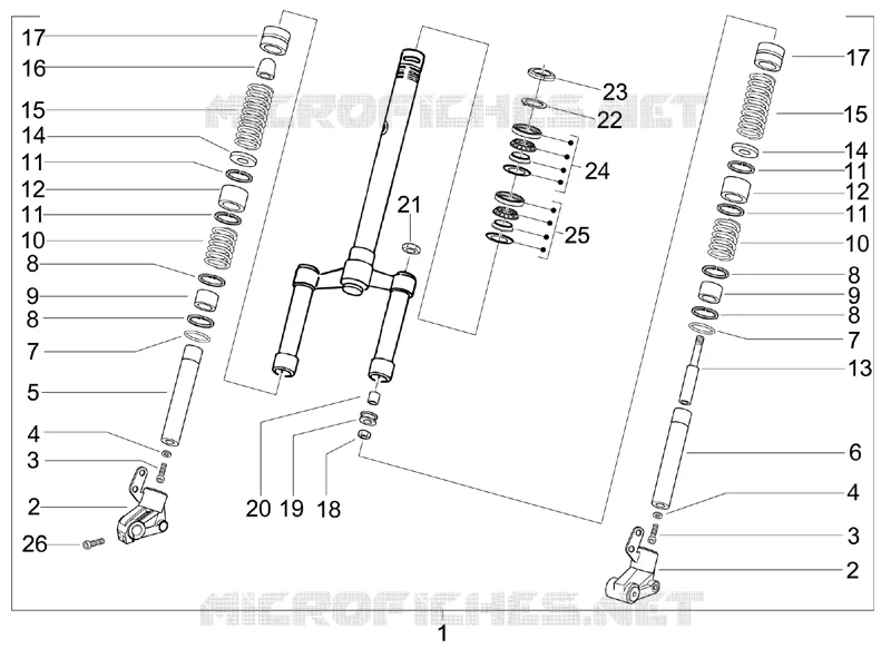 Fork/steering tube - Steering bearing unit