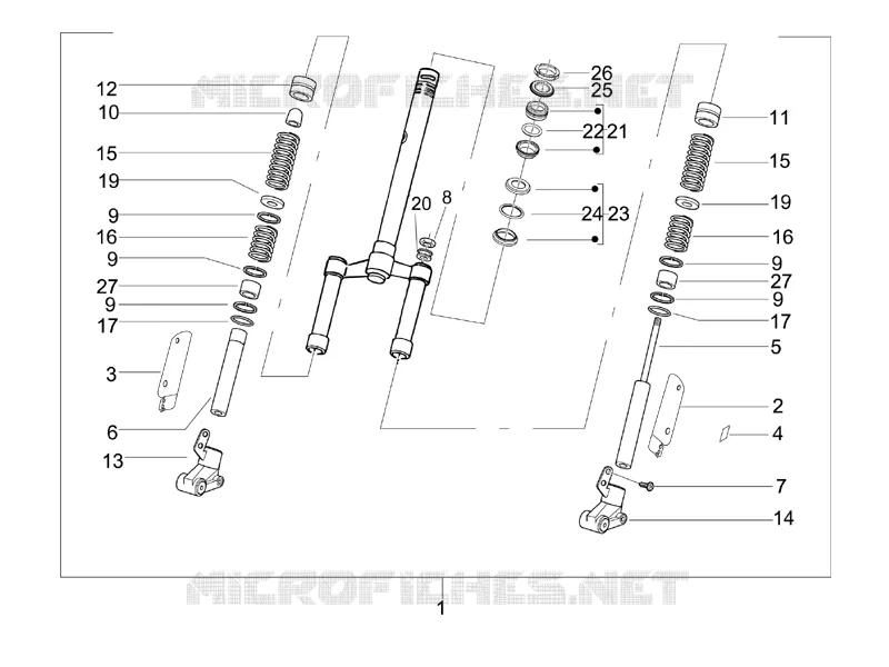 Fork/steering tube - Steering bearing unit
