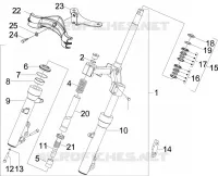 Fork/steering tube - Steering bearing unit