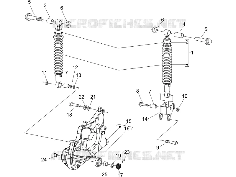 Rear suspension - Shock absorber/s
