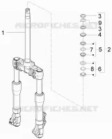 Fork/steering tube - Steering bearing unit