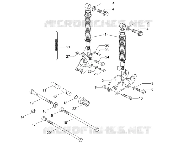 Rear suspension - Shock absorber/s