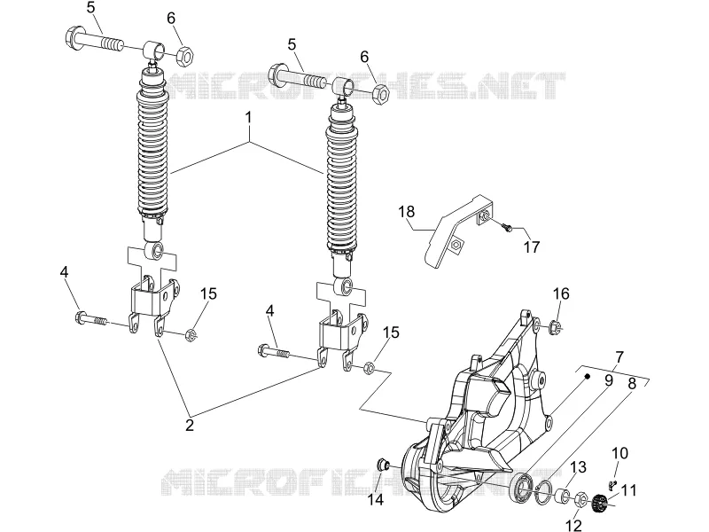 Rear suspension - Shock absorber/s