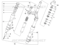 Fork/steering tube - Steering bearing unit