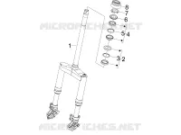 Fork/steering tube - Steering bearing unit