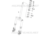 Fork/steering tube - Steering bearing unit