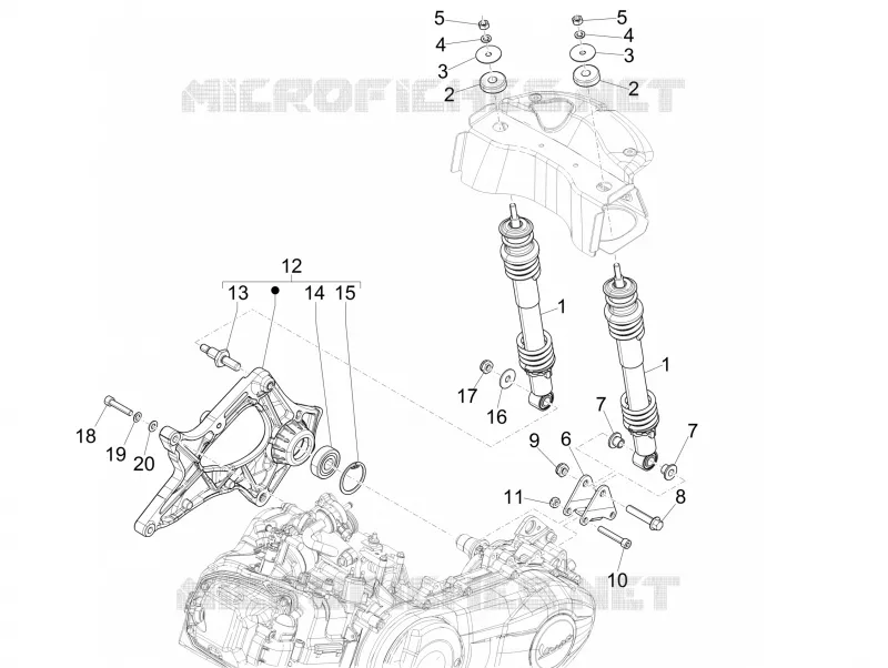 Rear suspension - Shock absorber/s