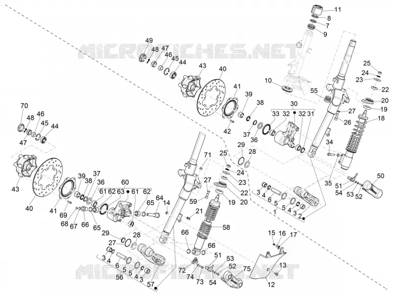 Fork/steering tube - Steering bearing unit