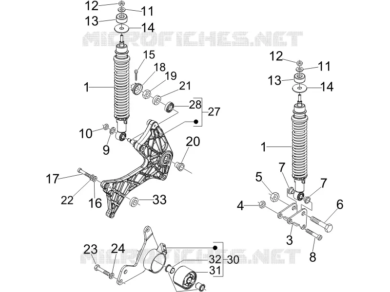 Rear suspension - Shock absorber/s