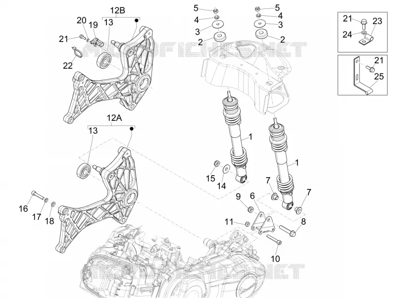 Rear suspension - Shock absorber/s