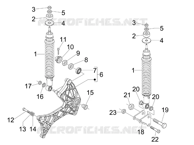 Rear suspension - Shock absorber/s
