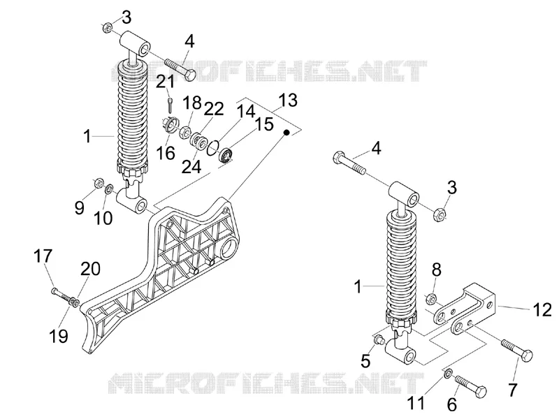 Rear suspension - Shock absorber/s