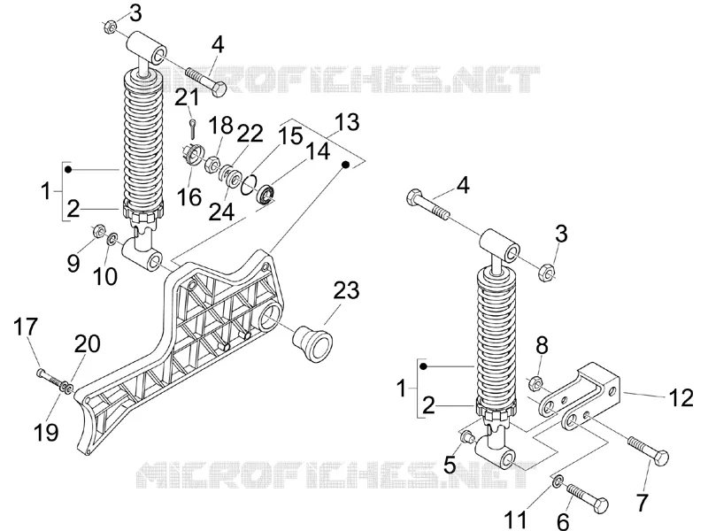 Rear suspension - Shock absorber/s