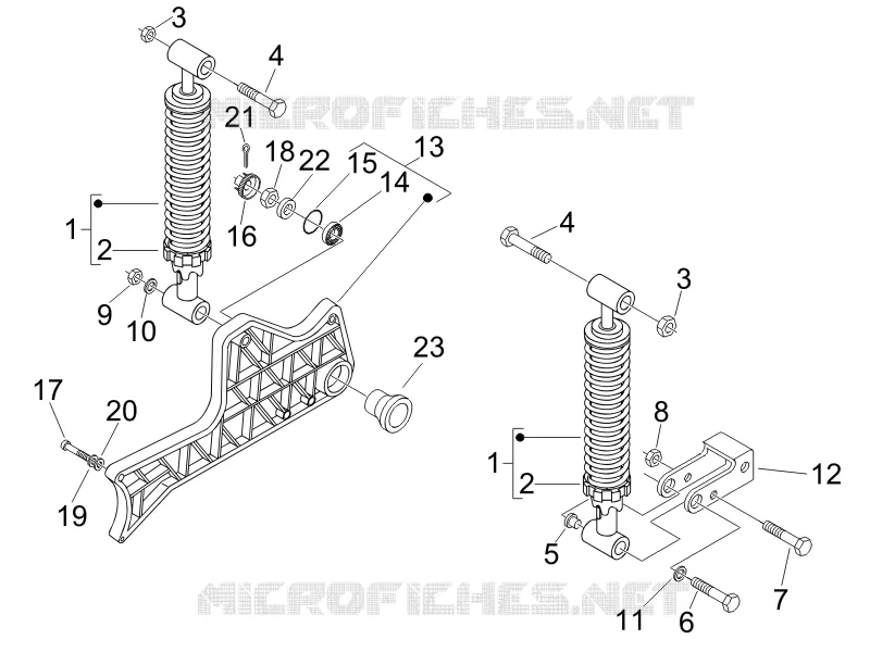 Rear suspension - Shock absorber/s