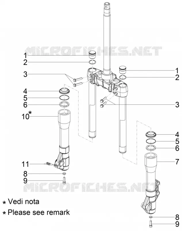 Fork's components (Kayaba)