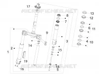 Fork/steering tube - Steering bearing unit