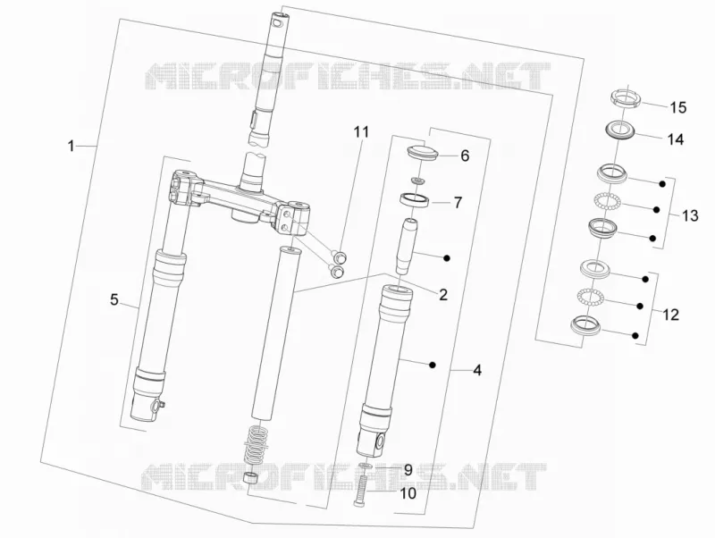 Fork/steering tube - Steering bearing unit