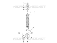 Rear suspension - Shock absorber/s