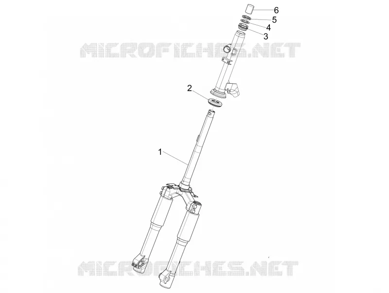 Fork/steering tube - Steering bearing unit