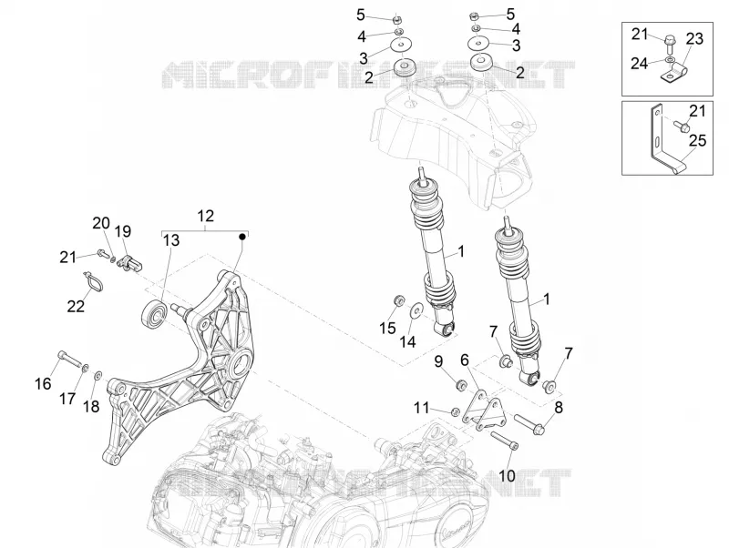 Rear suspension - Shock absorber/s