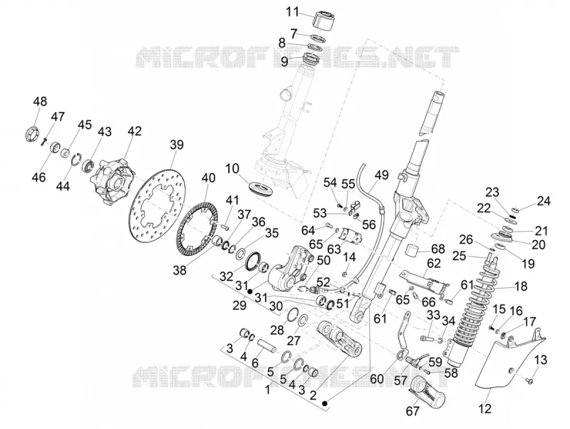 Fork/steering tube - Steering bearing unit