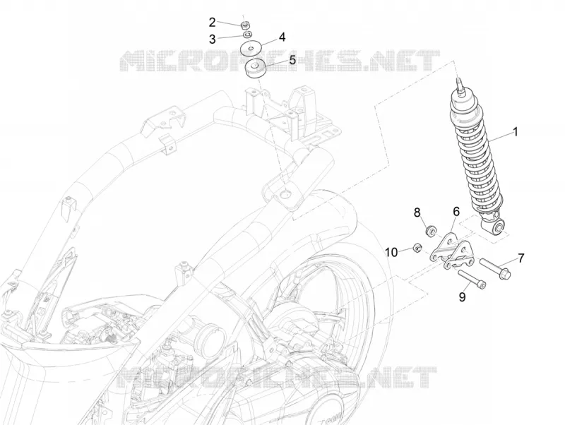 Rear suspension - Shock absorber/s