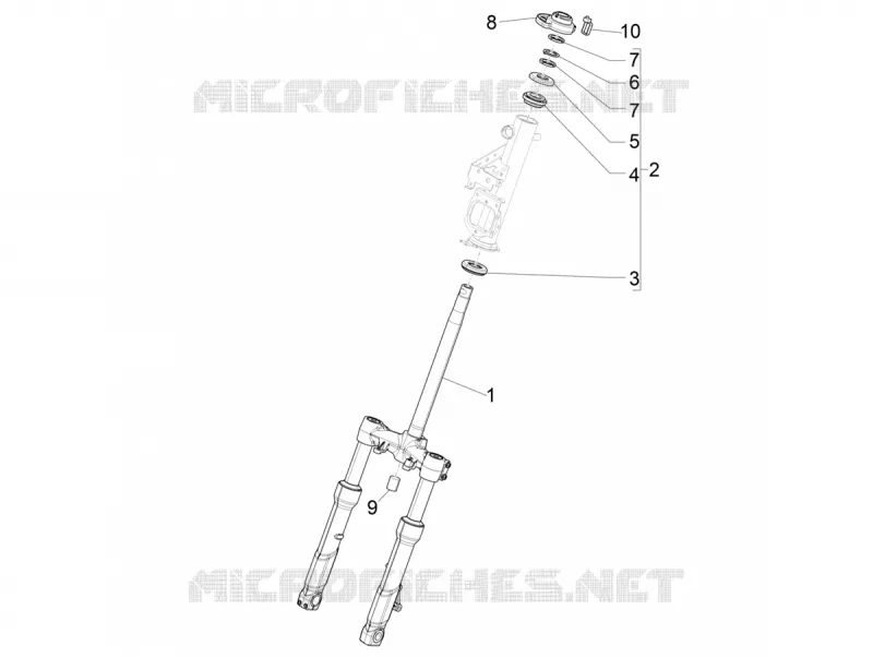 Fork/steering tube - Steering bearing unit