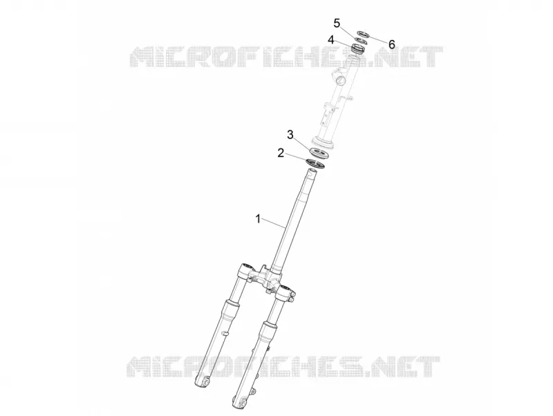 Fork/steering tube - Steering bearing unit