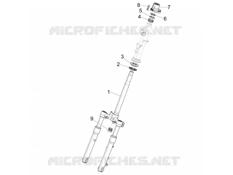 Fork/steering tube - Steering bearing unit