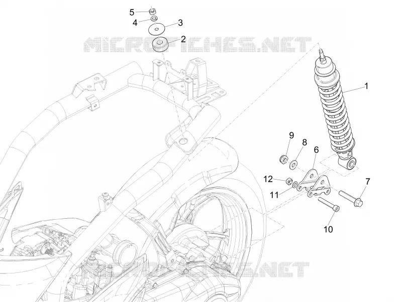 Rear suspension - Shock absorber/s