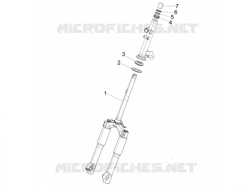 Fork/steering tube - Steering bearing unit