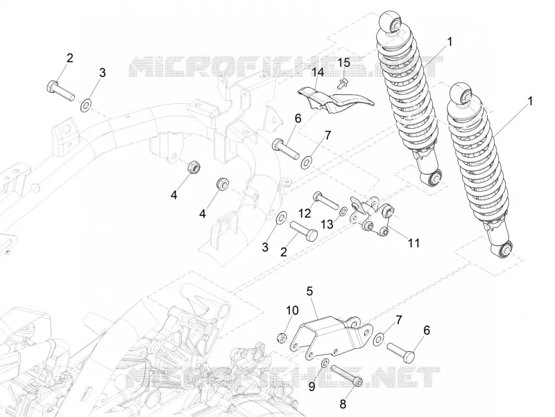 Rear suspension - Shock absorber/s